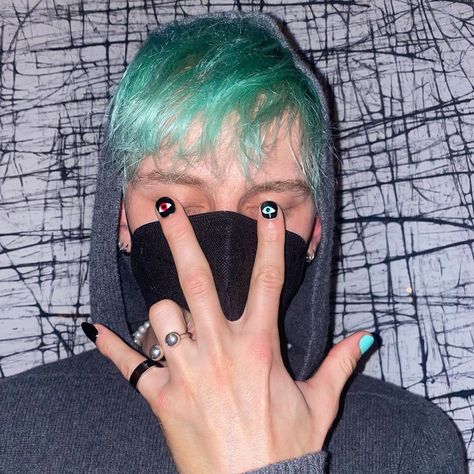 the Blonde Don on Instagram: “i wanna know if i tell you a secret will you keep it” Punk Guys, Mens Nails, Colson Baker, Punk Nails, Grunge Nails, Nail Polish Art, Pretty Nail Designs, Dream Nails, Fire Nails