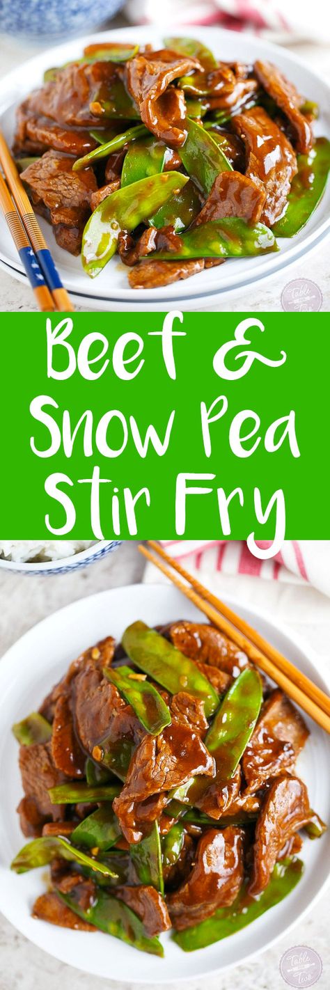 Short on time? This 25-minute beef and snow pea stir fry is the perfect weeknight dinner option! Snow Pea Stir Fry, Recipes Stir Fry, Dinner Chinese, Easy Truffles, Snow Pea, Chinese Stir Fry, Beef Stir Fry, Pea Pods, Chinese Dishes