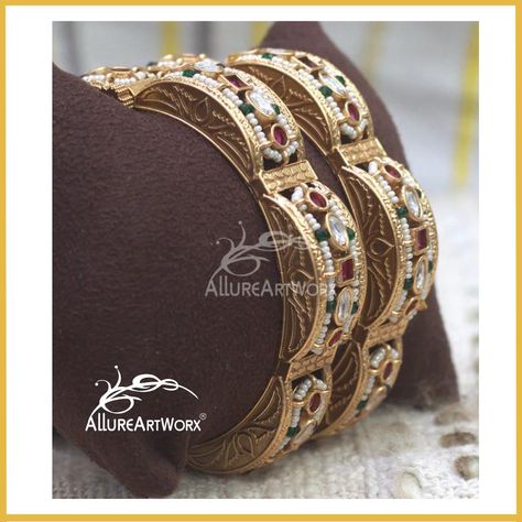 Jadau Bangles Rs. 3,785/- Shop At : https://allureartworx.com/collections/bangles-bracelets/products/colourful-bangles-13 Explore : https://www.allureartworx.com/ FREE SHIPPING(INDIA)||BUY NOW|| COD Available #bangles #trendy #unique #uniquejewelry #traditional #weddingday #allureartworx #onlinestore #shopping #newpost Jadau Bangles, Colourful Bangles, Colorful Bangles, Gold Chain Design, Bangles Bracelets, Chain Design, Gold Chain, Gold Chains, Buy Now