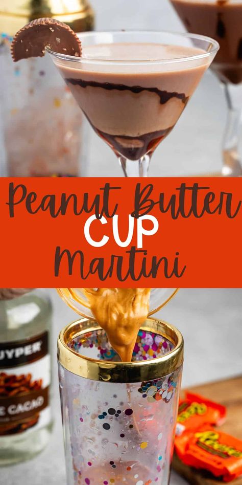 Peanut Butter Martini, Peanut Butter Cup Martini, Reese's Peanut Butter Cup, Martinis Drinks, Minion Cupcakes, Vodka Martini, Peanut Butter Cup, Vodka Drinks, Cocktail Desserts