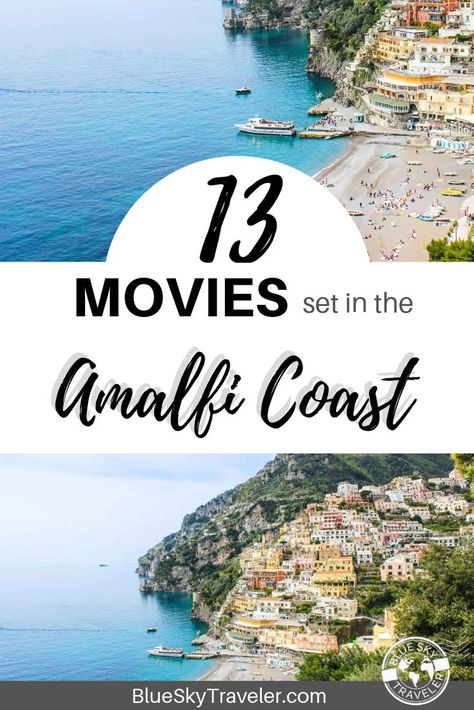 Visit Positano and the Amalfi Coast in these 13 movies set in one of Italy's most beautiful regions. #Italy #AmalfiCoast #Positano #Movies #Travel  #blueskytraveler Cinematic Moments, Italy History, Toscana Italy, Travel Movies, Movie Locations, Sorrento Italy, Period Movies, Venice Italy Travel, Capri Italy