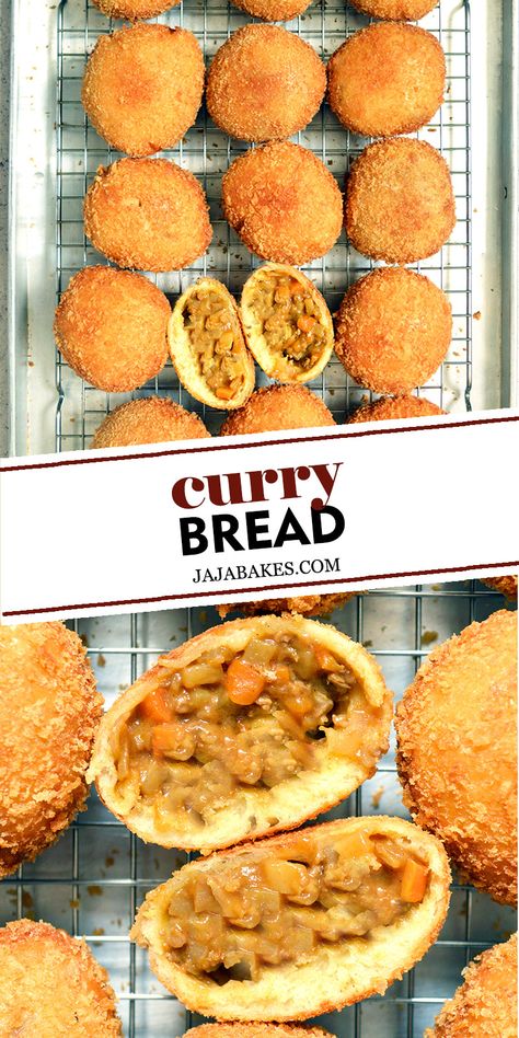 Kare Pan, Curry Buns, Curry Bread, Breads And Pastries, Chewy Bread, Japanese Curry, Japanese Cooking, Interesting Food Recipes, International Recipes