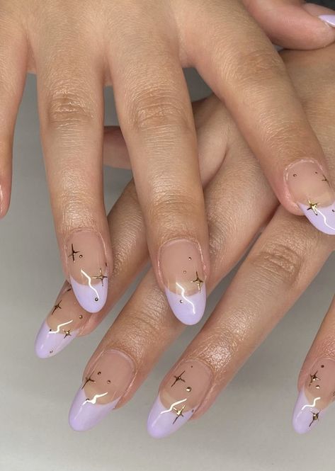 Simple Prom Nails, Spring Colors For Nails, Europe Nails, Colors For Nails, Star Nail Designs, Color For Nails, Trendy Shades, Violet Pastel, December Nails