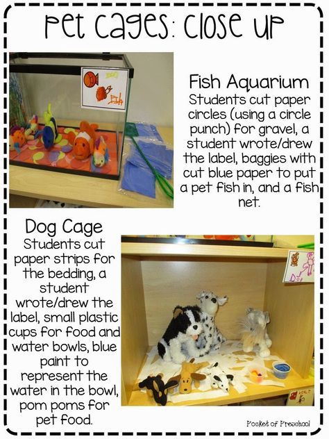 Pet Store Dramatic Play - Pocket of Preschool Pet Store Dramatic Play, Store Dramatic Play, Preschool Pets, Pet Study, Pet Activities, Preschool Theme Activities, Pocket Of Preschool, Pet Store Ideas, Dramatic Play Center