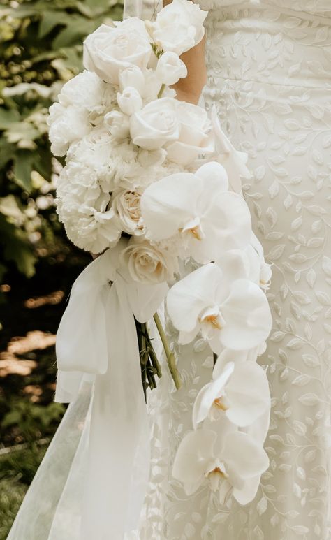 Parrot Tulips Bouquet, Tulip Bridal Bouquet, Orchid Bridal Bouquets, Bride Bouquets White, Orchid Bouquet Wedding, Bouquets Ideas, Carnation Bouquet, Dahlia Bouquet, Orchid Bouquet