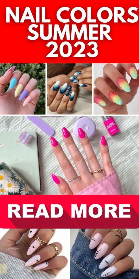 Nail Colors Summer 2023: Trends, Tips and Inspiration – 26 Ideas 2023 Nail Colors, Sns Colors, Latest Nail Colours, Dip Nail Colors, Popular Nail Colors, 2023 Nail, Toe Nail Color, Nail Color Trends, Sns Nails