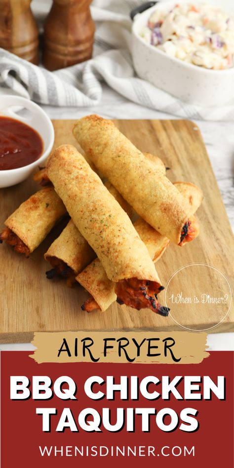 Bbq Chicken Taquitos, Cook In Air Fryer, Chicken Bbq Sauce, Healthy Baked Chicken Breast, Air Fryer Bbq Chicken, Shredded Bbq Chicken, Chicken Roll Ups, Grilled Chicken Tenders, Fried Beans