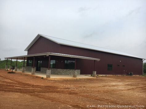 Barndominium Hunting Lodge, Camp Layout, Hunting Ranch, Metal Pole Barns, Modern Farm House, Pond Construction, Lodge Ideas, Buildings Modern, Ranch Homes