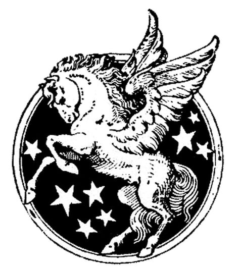 Pegasus Tattoo, Black And White Clip Art, The Graphics Fairy, Dragon Images, Winged Horse, Horse Tattoo, Graphics Fairy, Vintage Horse, Poster Retro