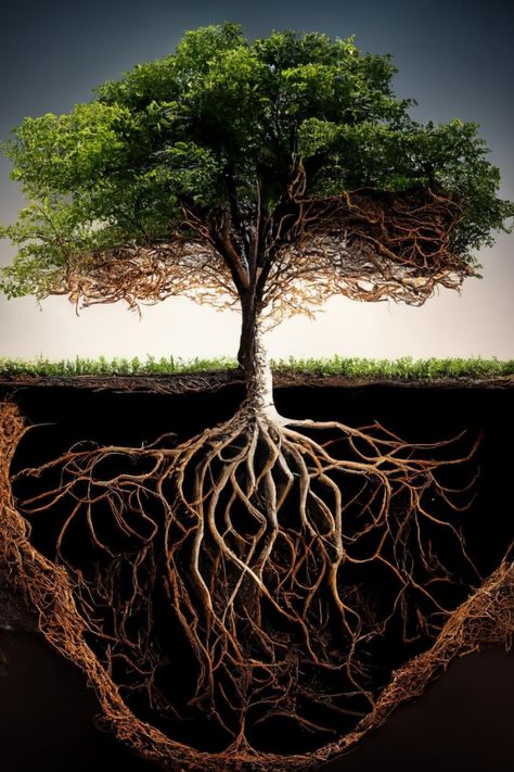 tree planting, climate action, reforestation, green economy Natural Elements Tree, Tree With Roots Drawing, Roots Aesthetic, Oak Tree Roots, Tree Root System, Trees With Roots, Tree With Deep Roots, Growth Pictures, Values Art