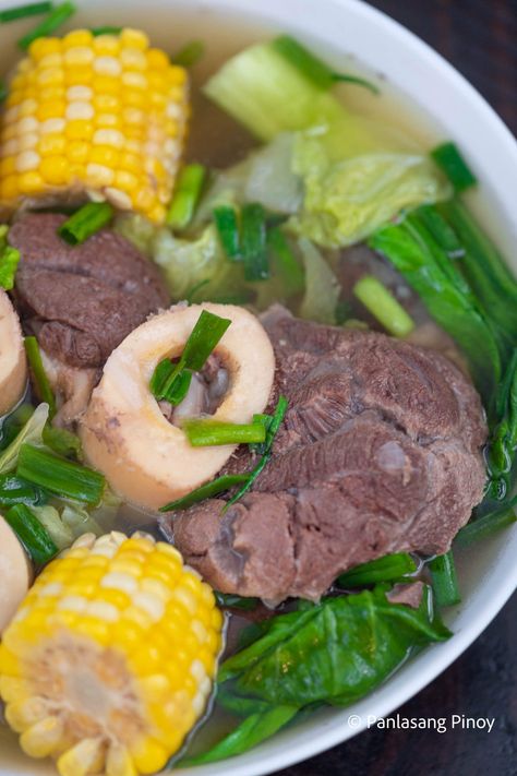 Bulalo Recipe, Beef Shank Soup, Filipino Soup Recipes, Pork Sinigang, Sinigang Recipe, Beef Shank Recipe, Easy Filipino Recipes, Recipe Instant Pot, Beef Shank