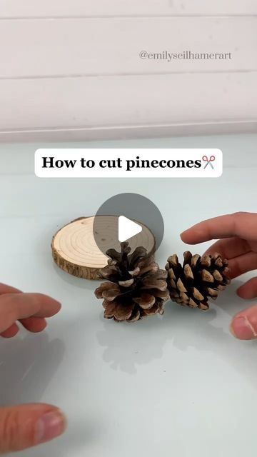 Emily Seilhamer on Instagram: "[clip] How to cut pinecones for pinecone flowers! 🎨✂️ #christmascrafts #pinecone #easycrafts #diyideas" Christmas Crafts Diy Kids, Pinecone Flowers, Pinecone Centerpiece, Pinecone Crafts Christmas, Sculpture Art Projects, Pine Cone Art, Diy Pinecone, Flower Bouquet Diy, Pinecone Ornaments