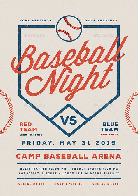 Baseball Poster Design, Baseball Invitations, Sports Advertising, Corporate Event Design, Event Advertising, Baseball Posters, Sports Flyer, Baseball Design, Event Banner