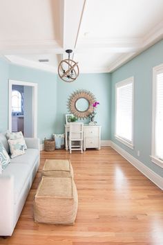 Interior Paint Colors For Living Room, Coastal Paint Colors, Coastal Paint, Living Room Wall Color, Cottage Coastal, Room Wall Colors, Coastal Living Rooms, Coastal Bedrooms, Room Paint Colors