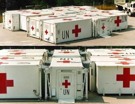 Containerized part of modular field hospital of the United Nations for mobile applications. Chocolate Ingredients, Field Hospital, Iso Container, Shipping Container Architecture, Home Things, Container Conversions, Best Words, Container Office, Container Buildings