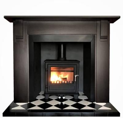 Fire Surround Ideas, Edwardian Fireplace, Fireplaces For Sale, Blossom House, Slate Fireplace, Fireplace Fronts, Painted Slate, Paint Fireplace, Antique Stove