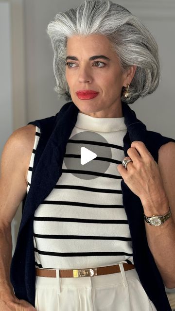 Nikol Johnson Sanchez | Beauty & Style on Instagram: "Some of my favorite pieces > Always classic style with @lilysilk 🤍💙 use code Nikol20 for 20% off or Nikol25 for 25% off orders over $480  #classicstyle #grayhair #capsulewardrobe" Nikol Johnson Style, Nikol Johnson, Top Models, Beauty Style, 20 % Off, Capsule Wardrobe, Classic Style, Fashion Beauty, Casual Fashion