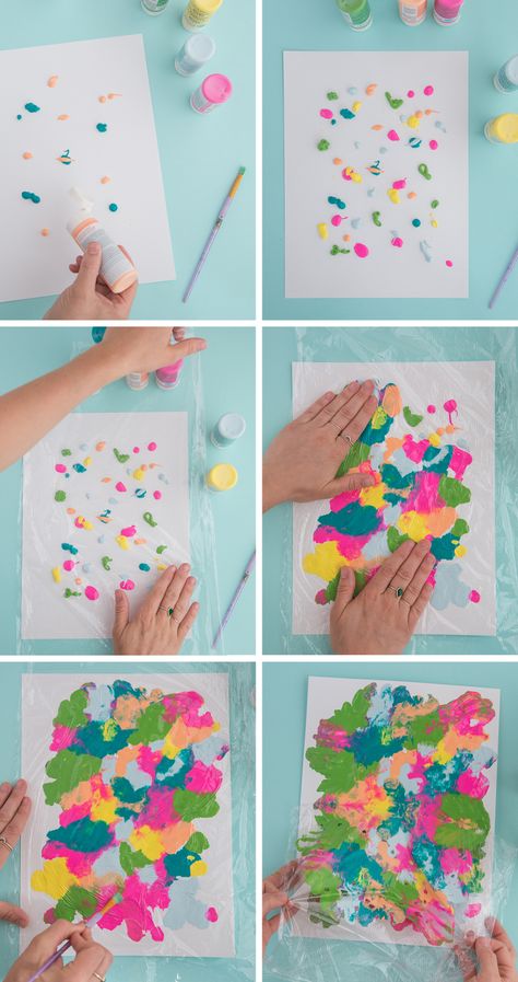 2018_07_24_Smooshed-Paint-Kid-Activity-8-BLOG Summer Art Projects, Art Project For Kids, Aktiviti Kanak-kanak, Project For Kids, Aktivitas Montessori, Peg Doll, Toddler Art, Paint Art, Process Art