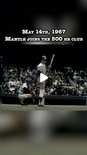 On This Date In MLB on Instagram: "#onthisdateinmlb
1967 - Mickey Mantle smashes the 500th homer of his career. Mickey becomes the sixth ball player in MLB history to reach the elite 500 home run club.
—
📼: MLB
—
#MLB #MLBhistory #Baseball #BaseballTrivia #BaseballHistory #baseball #BaseballFacts #DailyMLB #MLBdaily #ilovebaseball #coolhistory #otdmlb #mickeymantle #yankeesbaseball #sixtiesbaseball" Mlb History, Run Club, Mickey Mantle, Yankees Baseball, Home Run, Trivia, Mlb, Career, Baseball