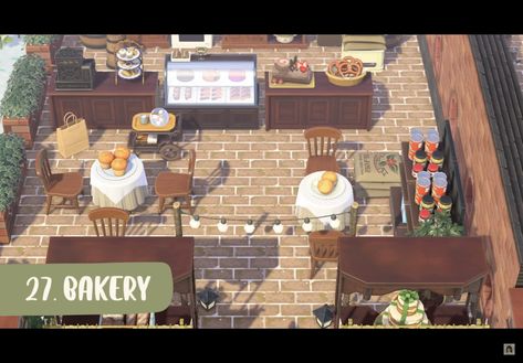 Acnh Brewster, Acnh Bakery, Acnh Inspiration, Acnh Ideas, Animal Crossing Villagers, Acnh Inspo, Outdoor Cafe, Animal Crossing Game, Island Design