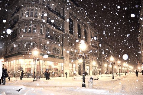 snow evening | Svetlana Cekic | Flickr Lights Tumblr, New York Christmas Aesthetic, Christmas Tumblr, Snow Night, New York Winter, Winter City, Winter Schnee, Christmas Aesthetic Wallpaper, Winter Nature