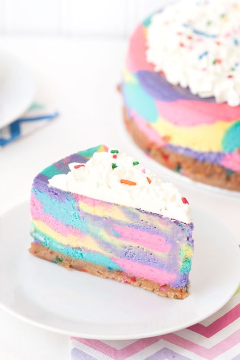 Tie Dye Cheesecake | Sprinkles for Breakfast Coconut Dessert, Pastel Cupcakes, Vanilla Cheesecake, Brownie Desserts, Gateaux Cake, Oreo Dessert, Recipes Crockpot, Rainbow Cake, Recipes Dessert