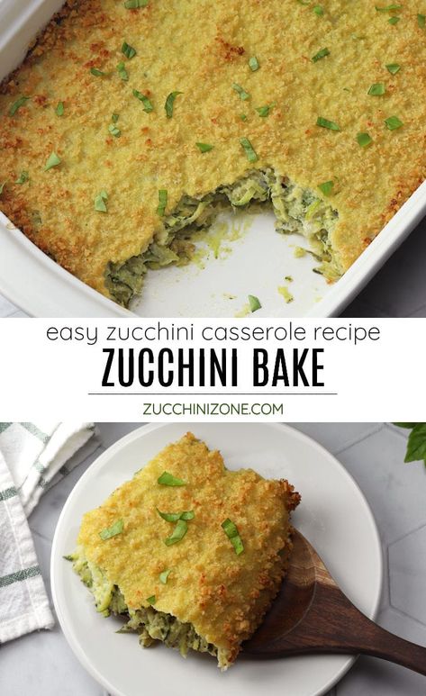 Shredded Zucchini Casserole Recipes, Zuchinis Recipe Shredded, Zucchini Parmesan Bake, Baked Zucchini Casserole, Shredded Zucchini Recipes, Cheese Casserole Recipes, Zucchini And Cheese, Zucchini Dishes, Zucchini Recipes Baked