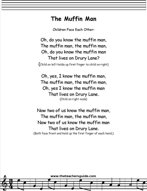 Muffin Man lyrics printout Baby Lullaby Lyrics, Lullaby Lyrics, Preschool Poems, Toddler Songs, Nursery Rhymes Lyrics, Rhymes Lyrics, Camp Songs, Learn Singing, Children Songs