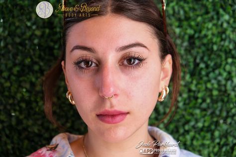 ~This septum is a dream~ Many clients have the vision of a dainty gold ring for their septum piercing, and a CBR is a great way to achieve that look straight away! Madison went with this 18k yellow gold CBR for their initial jewlery and it fits their nose sooooo perfectly. 📷: @50percentsnakes . . . #aboveandbeyondbodyarts #santabarbara #visitsantabarbara #shoplocal #supportsmallbusiness #appmember #safepiercing #805 #shoplocal #gold #18k #goldjewelry #bvla #bvlalove #septumjewelry #septum... Dainty Gold Ring, Fashion Tattoos, Dainty Gold Rings, Septum Jewelry, Septum Piercing, The Vision, Gold Ring, Piercings, Gold Jewelry