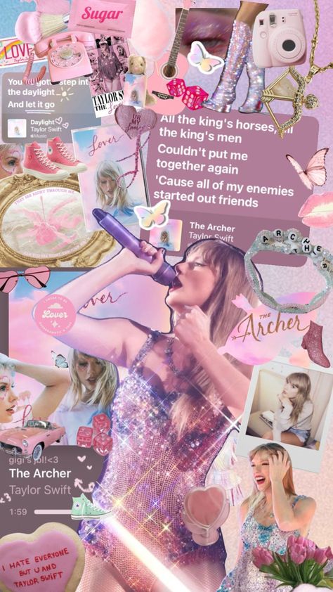 Taylor Swift lover collage #wallpaper #taylorswift #lover Taylor Swift Lover Collage, Lover Collage, Taylor Swift Collage, Taylor Swift Lover, Collage Wallpaper, Taylor Swift Album, Taylor Swift Wallpaper, Aesthetic Collage, Taylor Swift