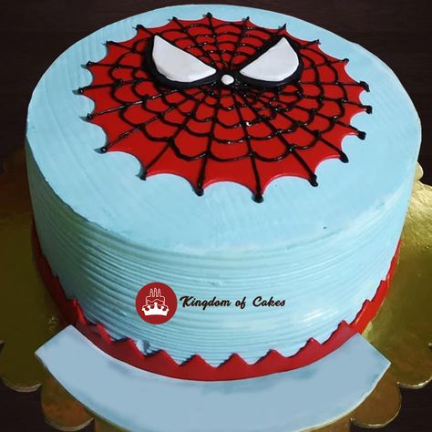 Spiderman Themed Cake, Spiderman Theme Cake, Customized Cake, Spiderman Logo, Superhero Birthday Cake, Spiderman Theme, Making Cakes, Cake Online, Superhero Birthday