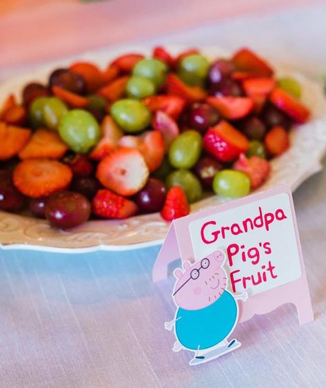 Kara's Party Ideas Peppa Pig Birthday Party | Kara's Party Ideas Peppa Pig Birthday Party Food, Pig Birthday Party Decorations, George Pig Birthday Party, Pig Birthday Theme, Peppa Pig Birthday Party Ideas, Peppa Pig Birthday Decorations, Pig Birthday Party Ideas, George Pig Birthday, Peppa Pig Birthday Party Decorations