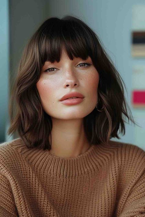 These Are The Best Haircuts of 2024 Short Hair Fringe, Square Face Hairstyles, Bob Hairstyles With Bangs, Bob Haircut With Bangs, Longer Hair, Medium Hairstyles, Fringe Hairstyles, Square Faces, Haircuts With Bangs