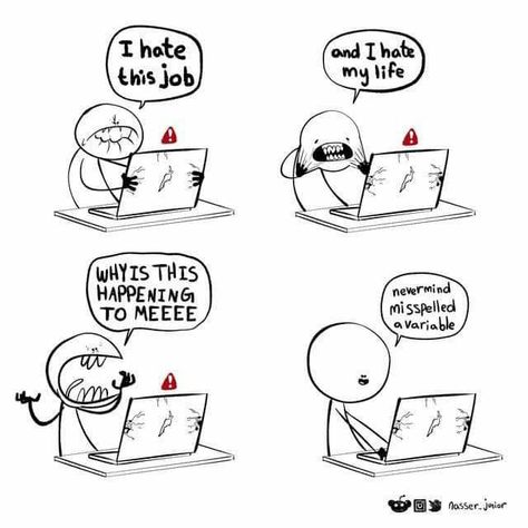 Coding in a nutshell Programing Jokes, Coding Humor, Programmer Jokes, Programming Humor, Computer Humor, Programmer Humor, Science Jokes, Gaming Memes, Work Humor