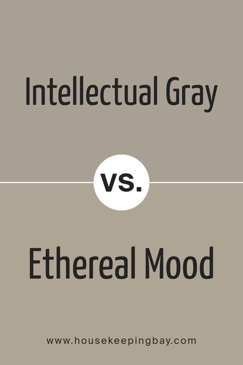 Intellectual Gray SW 7045 by Sherwin Williams vs Ethereal Mood SW 7639 by Sherwin Williams Sw Ethereal Mood, Ethereal Mood Sherwin Williams, Intellectual Gray, Trim Colors, Neutral Paint Colors, Neutral Paint, Warm Grey, Coordinating Colors, Interior Paint