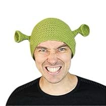 Funny Beanies, Green Funny, Funny Cosplay, Chunky Hat, Funny Monsters, Unique Halloween Costumes, Wool Caps, Winter Knit Hats, Mens Beanie