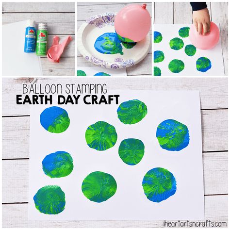 Paint the Earth for Earth Day – Recycled Crafts Earth Day Craft, Arts N Crafts, Earth Activities, Earth Day Projects, Earth Craft, Recycled Crafts Kids, Kindergarten Art Projects, Earth Book, Toddler Art Projects