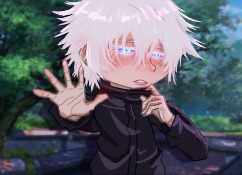 Edit gacha gojo Gojo Gacha, Gacha Hair Edit, Gacha Base, Oc Base, Boy Hairstyles, Gacha Club, White Hair, Gacha Life, Jujutsu Kaisen