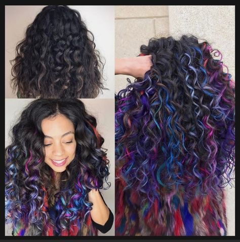 Style Hair With Extensions, Hair With Extensions, Dyed Curly Hair, Hair Color Underneath, Curly Weave Hairstyles, Colored Curly Hair, Hair Advice, Some Times, Hair Dye Colors