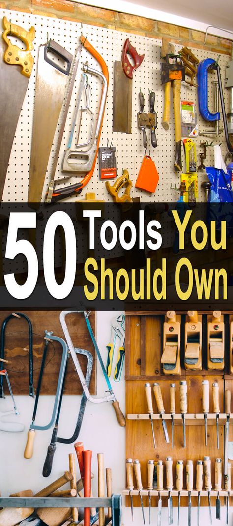 Handyman Tools List, Tools Every Man Should Have, Must Have Tools For Home Owners, Garage Essentials, Hand Tools Woodworking, Woodshop Tools, Storage Furniture Design, Wooden Tools, Workshop Tools