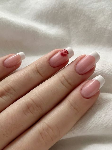 Baby Pink Nail Art, Ongles Gel French, Organizator Grafic, Kiss Nails, Cute Simple Nails, Girly Acrylic Nails, Basic Nails, Her Nails, Coffin Shape Nails