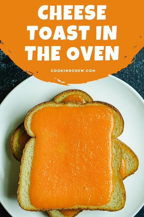 Here’s how to make cheese toast in the oven! Follow our easy steps to the perfect snack with only 10 minutes and 3 ingredients Cheese Toast In Oven, Grilled Cheese In Oven, Cheese In The Oven, Cheese Toast Recipe, Casserole Side Dishes, Cheese Bread Recipe, Cheese Bagels, Cheese Sandwich Recipes, Toast In The Oven