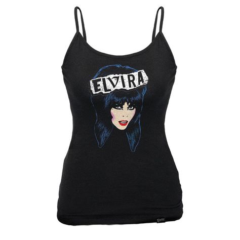 One way or another you need to get your hands on the Elvira Punk Pop Art Crop Cami Tee. Featuring a pop art Mistress of the Dark design inspired by punk rock icon Debbie Harry from Blondie. This cami tank top features a super soft feel cotton spandex blend that hugs you in all the right places with adjustable spaghetti straps for a perfect fit. Hand printed and designed in Los Angeles exclusively for Elvira's Official Bootique. Punk Pop Art, Pop Punk Art, Png Clothes, Summer Goth, Dark Design, One Way Or Another, Punk Art, Debbie Harry, Punk Outfits