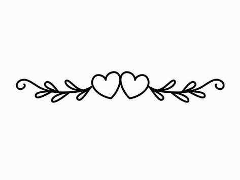 Double heart border divider wreath SVG. Hand drawn doodle sketch. Instant digital download. Suitable for sublimation, t-shirt printing, card making, scrapbooking and other DIY.#HairInspo #ClipartCuts #HairstyleGraphics #HairArtDesigns #ClipartTrends Simple Flower Border, Free Hairstyles, Embroidery Images, Drawing Borders, Bible Doodles, Lettering Styles Alphabet, Hair Clipart, Heart Border, Heart Doodle