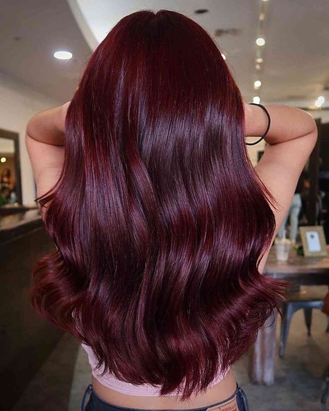 Wine Red Hair Color, Cherry Hair Colors, Red Hair Color Ideas, Wine Hair Color, Cherry Red Hair, Wine Red Hair, Red Hair Inspo, Wine Hair, Cherry Hair