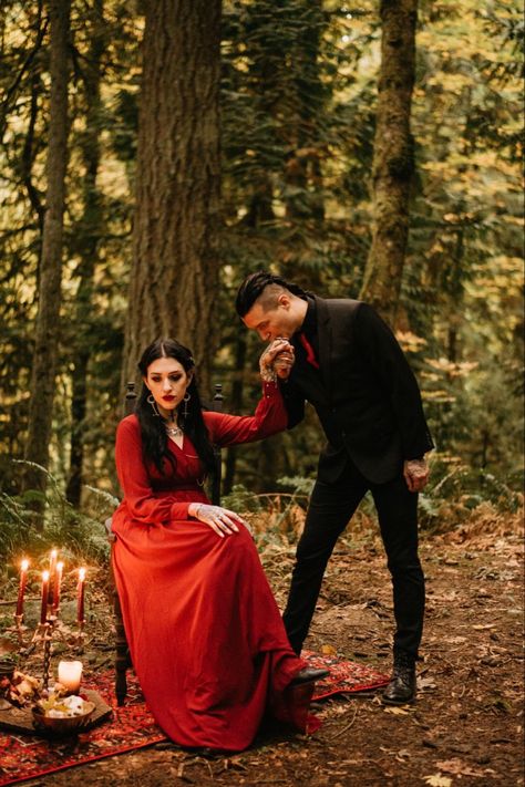 Gothic engagement photos |   couple tattoos zach bryan Gothic Engagement Photos, Engagement Photo Shoot Poses, Tattooed Couple, Moody Halloween, Gothic Wedding Theme, Engagement Photos Couple, Moody Wedding Photography, Netflix Horror, Fall Engagement Pictures