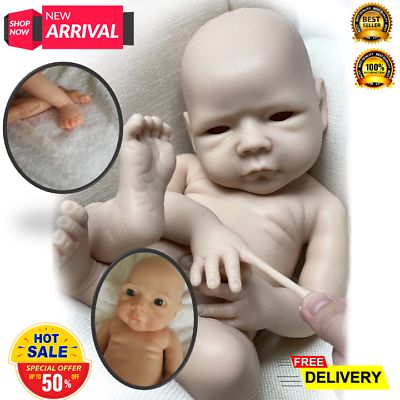 (eBay) 18 Zoll, Full Soft Solid Silikon Mädchen, Baby, Reborn Doll Kits, volle Silikon Do Baby Reborn, Reborn Doll Kits, Silicone Baby Dolls, Silicone Babies, Baby Dolls, Baby Face, Dolls