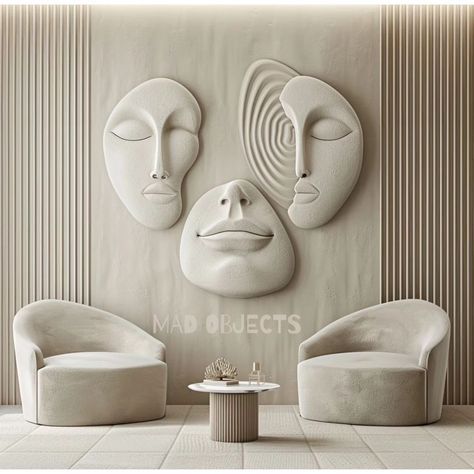 Deep Sata | "Eyes of Emotion: A Trio of Tranquility, Bliss, and Reflection." . . . . #art #mural #sculpture #interiordesign #wabisabi #zen #wallart… | Instagram Mural Sculpture, 3d Wall Art Sculpture, 3d Art Painting, Reflection Art, Minimalist Sofa, Wall Panel Design, Tapis Design, Hygge Home, Relief Sculpture