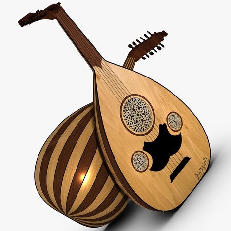 Arabic lute (Oud) 3D Model #AD ,#lute#Arabic#Model#Oud Dnd Props, Tiefling Bard, Violin Accessories, Desert House, Arab Culture, Motion Graphics Design, Guitar Stuff, Water Design, Prop Design