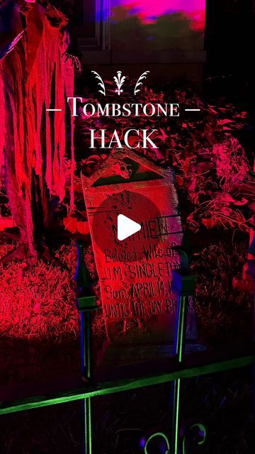 Heather Holman on Instagram: "🪦👻☠️ TOMBSTONE HACK ☠️👻🪦 ⏬

Get your halloween tombstones to stay in place all season with this simple and cheap hack! 

Supplies list:

Great stuff foam can
Pink fiberglass rebar
Dark grey spray paint
1/2 PVC cut in to 12” sections

#Halloweendecor #everydayhalloween #witchydecor #witchaesthetic #witchyvibes #halloweengraveyard #graveyard #halloweencraft #tombstonediy #halloweenhack #halloweeneveryday" Diy Headstone, Diy Halloween Graveyard, Halloween Tombstones Diy, Nightmare Factory, Tombstone Diy, Halloween Gravestones, Dollar Tree Halloween Decor, Cheap Halloween Diy, Spooky Music